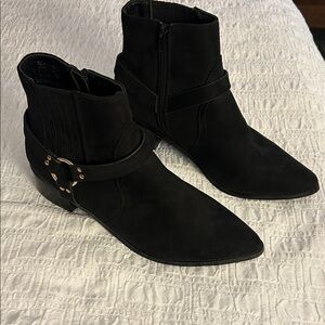 City Chic Black Ankle Booties with Strap Detail NEW WITHOUT TAGS